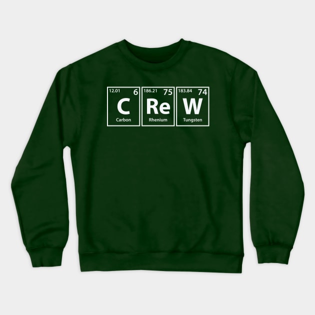 Crew (C-Re-W) Periodic Elements Spelling Crewneck Sweatshirt by cerebrands